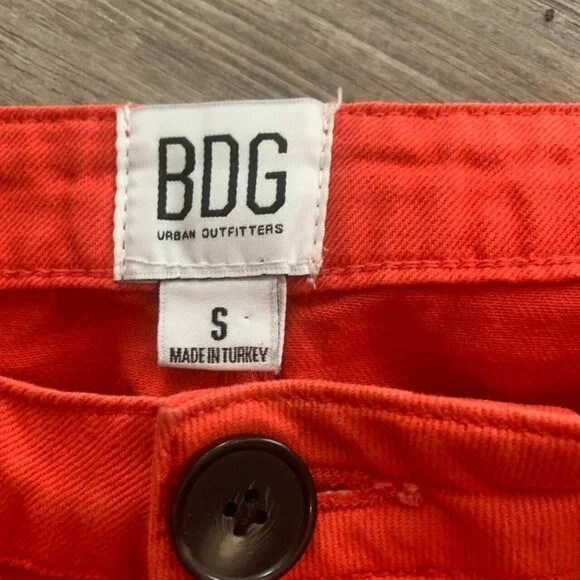Urban Outfitters Mini Skirt Orange/Red Size Small - Picture 3 of 3